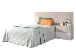 Testiera Letto Marrone Marrone Rovere Singolo Colore Struttura Marrone 146x34.2 cm, Sfumatura Colore Struttura Rovere - Omeka