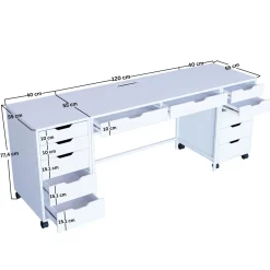 Toelette Trucco > Dmora Toeletta Bianco Nero Specchio Incluso 2 Cassetti 103x40x112h cm, Colore Struttura Nero - Longhena Nero, Bianco