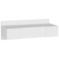 Toeletta Bianco Specchio Incluso 3 Ante 100x39x33h cm, Materiale Piano in Legno Nobilitato - Selci
