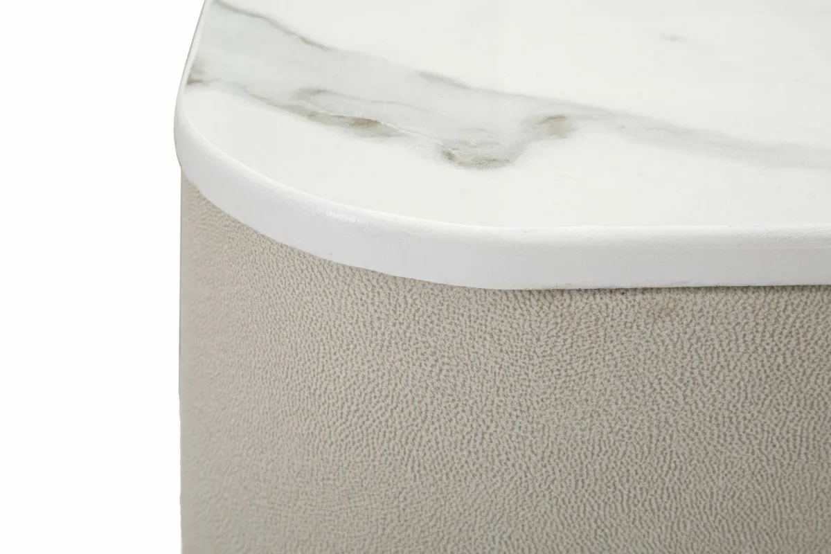 Toelette Trucco > Dmora Toeletta moderna porta trucchi 120x40x75h cm crema e oro - Apoteosi Oro, Bianco Crema