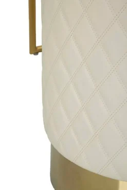Toeletta shabby elegante 120x40x75h cm bianco e oro - Guidobono