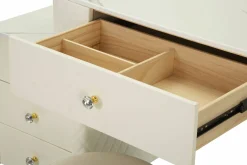 Toeletta shabby elegante 120x40x75h cm bianco e oro - Guidobono