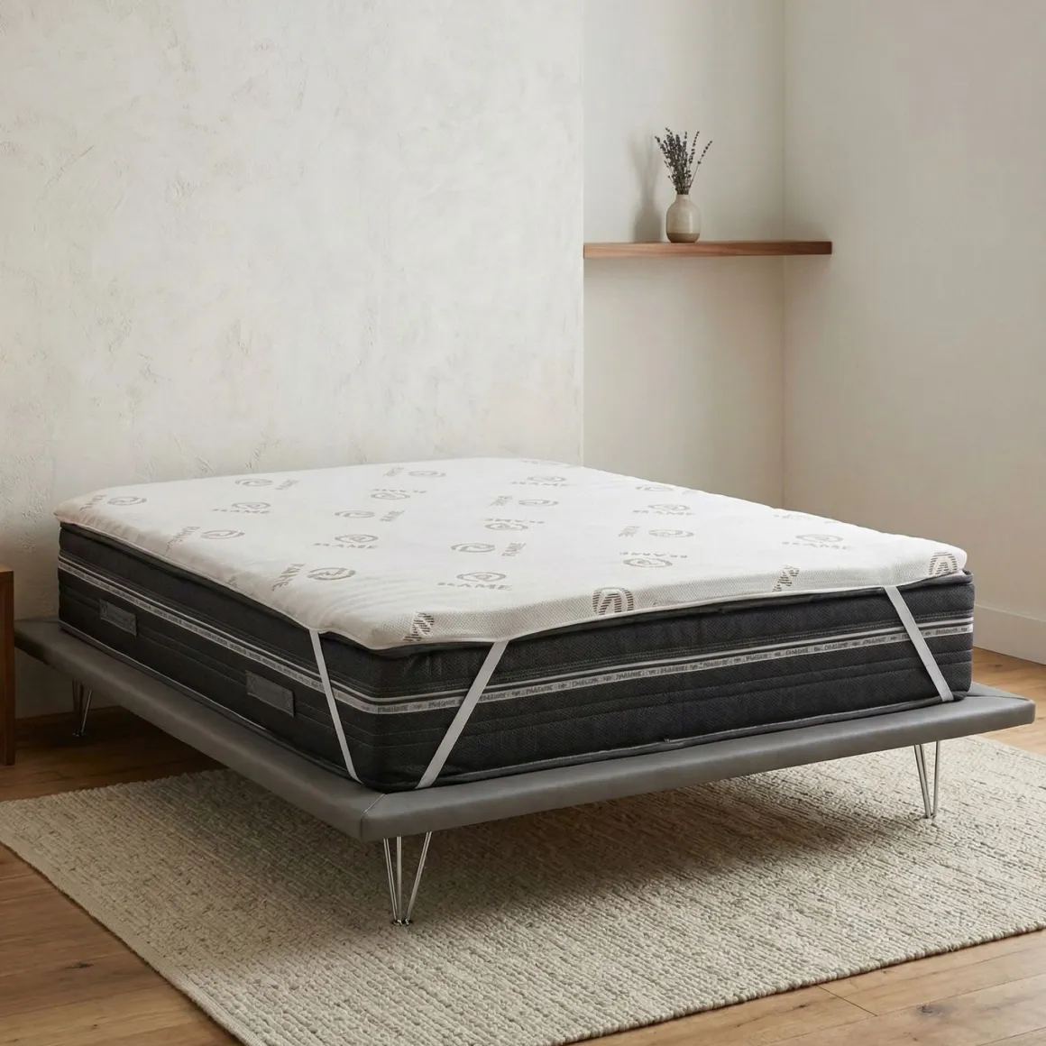 Topper matrimoniale Afella, Anti acaro e Anallergico, Cm 160x190h5