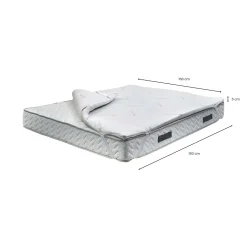 Topper matrimoniale Alcatron, 100% Made in Italy, 160x190xh5 cm