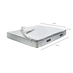 Topper piazza e mezza Astracan, 100% Made in Italy, 120x190xh5 cm