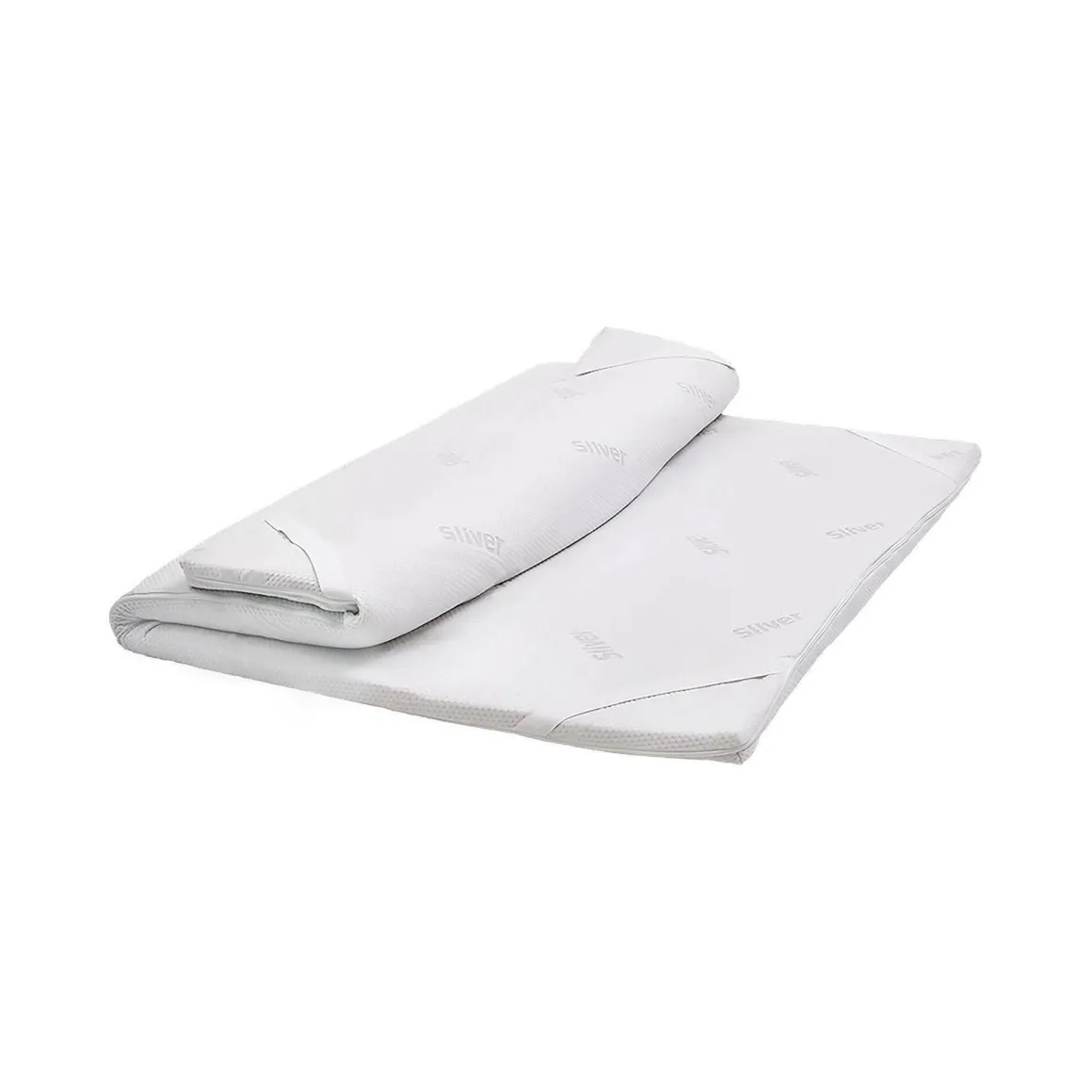 Topper|Topper Piazza E Mezza > Dmora Topper piazza e mezza Elvia, 100% Made in Italy, 120x200xh5 cm Bianco