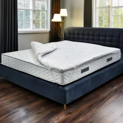 Topper|Topper Singoli > Dmora Topper singolo Delfina, 100% Made in Italy, 80x190xh5 cm Bianco