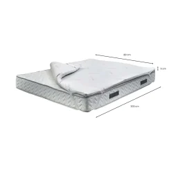Topper singolo Delfina, 100% Made in Italy, 80x200xh5 cm