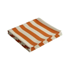 Tovaglia rettangolare no stiro 240x140 cm, arancione e beige - Trapezista - By Sarah Balivo