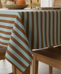 Tovaglie > Dmora Tovaglia rettangolare no stiro 270x140 cm, beige e rosso scuro - Equilibrista - By Sarah Balivo Rosso, Beige Scuro