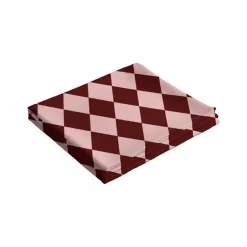 Tovaglia rettangolare no stiro 270x140 cm, rosa e bordeaux - Giocoliera - By Sarah Balivo