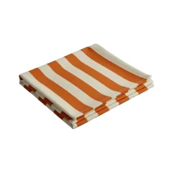 Tovaglia rettangolare no stiro 320x140 cm, arancione e beige - Trapezista - By Sarah Balivo
