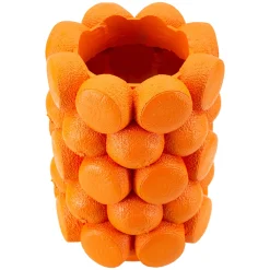 Oggettistica > Dmora Vaso Disegni con Arance Diametro 13.5 cm, - Galikale Arancione
