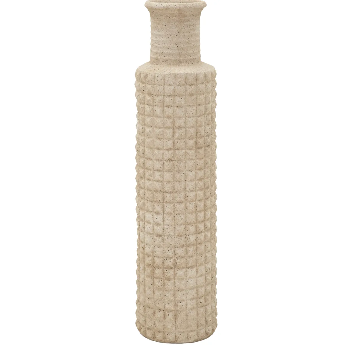Oggettistica > Dmora Vaso Finitura Effetto Sabbia Diametro 18 cm, - Fatenoti Beige