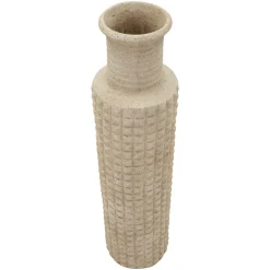 Oggettistica > Dmora Vaso Finitura Effetto Sabbia Diametro 18 cm, - Fatenoti Beige