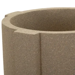 Vaso Beige Finitura Geometrica, - Fatigava
