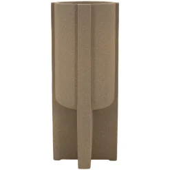 Vaso Beige Finitura Geometrica, - Fatigava