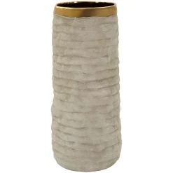 Vaso Beige oro Finitura Naturale Colore Struttura oro, Diametro 11 cm - Fasimo