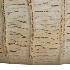 Oggettistica > Dmora Vaso Texture Verticale Effetto Legno Diametro Vaso Grande: 26.5, Vaso Medio: 20.5, Vaso Piccolo: 16.5 cm, - Bava Beige