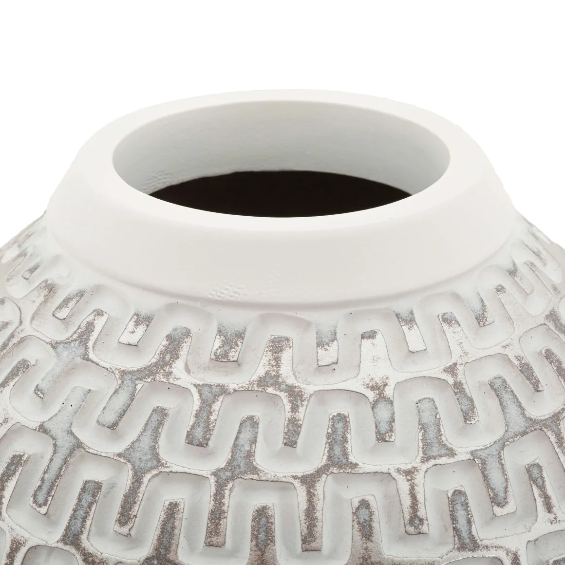 Vaso Bianco Argento Colore Struttura Argento Diametro 7 cm, - Elian