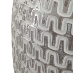 Vaso Bianco Argento Colore Struttura Argento Diametro 7 cm, - Elian