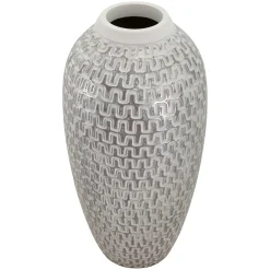 Vaso Bianco Argento Colore Struttura Argento Diametro 7 cm, - Elian