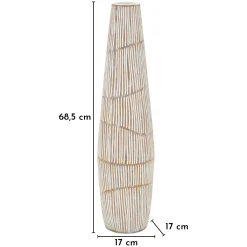 Oggettistica > Dmora Vaso Bianco Crema Beige Colore Struttura Beige Diametro 6 cm, Sfumatura Colore Struttura Crema - Dadalelo Beige, Bianco Crema