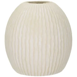 Vaso Bianco Crema Texture Irregolare Diametro 12.5 cm, Sfumatura Colore Struttura Crema - Galo