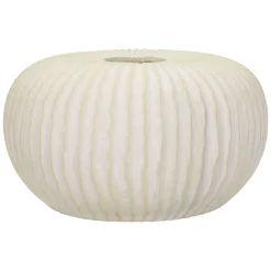 Vaso Bianco Crema Texture Irregolare Diametro 9.5 cm, Sfumatura Colore Struttura Crema - Famimiso