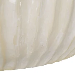 Vaso Bianco Crema Texture Irregolare Diametro 9.5 cm, Sfumatura Colore Struttura Crema - Famimiso
