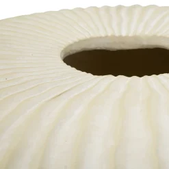 Vaso Bianco Crema Texture Irregolare Diametro 9.5 cm, Sfumatura Colore Struttura Crema - Famimiso