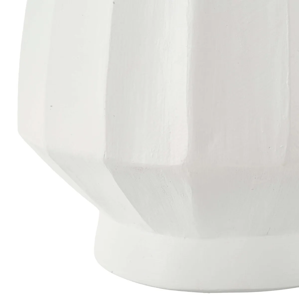Oggettistica > Dmora Vaso Lavorazione Scanalata Diametro 16 cm, - Darehamo Bianco