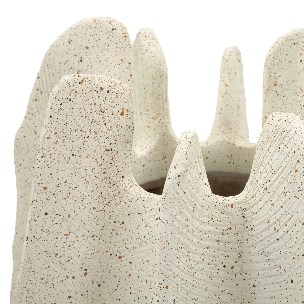 Oggettistica > Dmora Vaso Effetto Marmo Diametro 8.5 cm, Sfumatura Colore Struttura Marmo - Dasibase Bianco Marmo