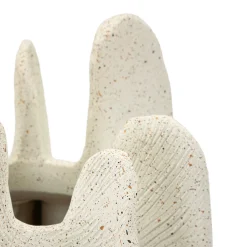 Oggettistica > Dmora Vaso Effetto Marmo Diametro 8.5 cm, Sfumatura Colore Struttura Marmo - Dasibase Bianco Marmo