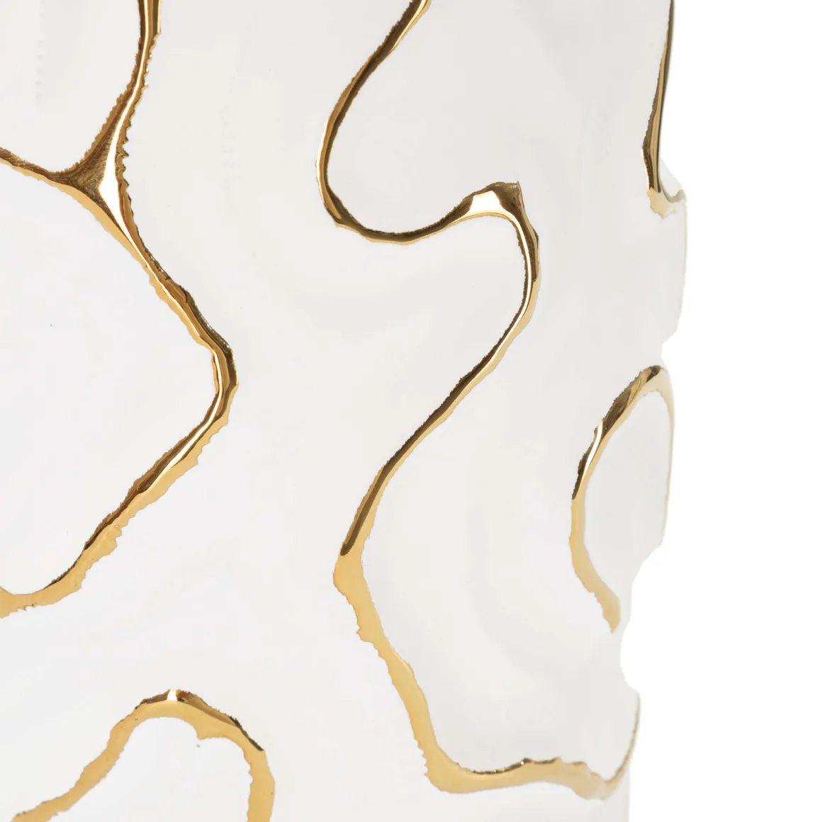 Vaso Bianco oro Colore Struttura oro, - Banisilo