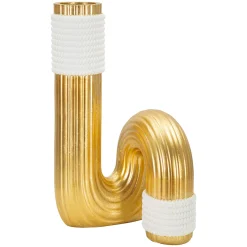 Vaso Bianco oro Colore Struttura oro, - Iria