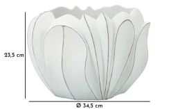 Vaso Bovezzo, 35x35 h24 cm, Bianco