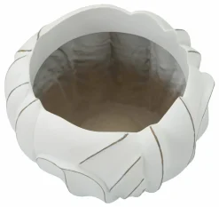 Vaso Bovezzo, 35x35 h24 cm, Bianco