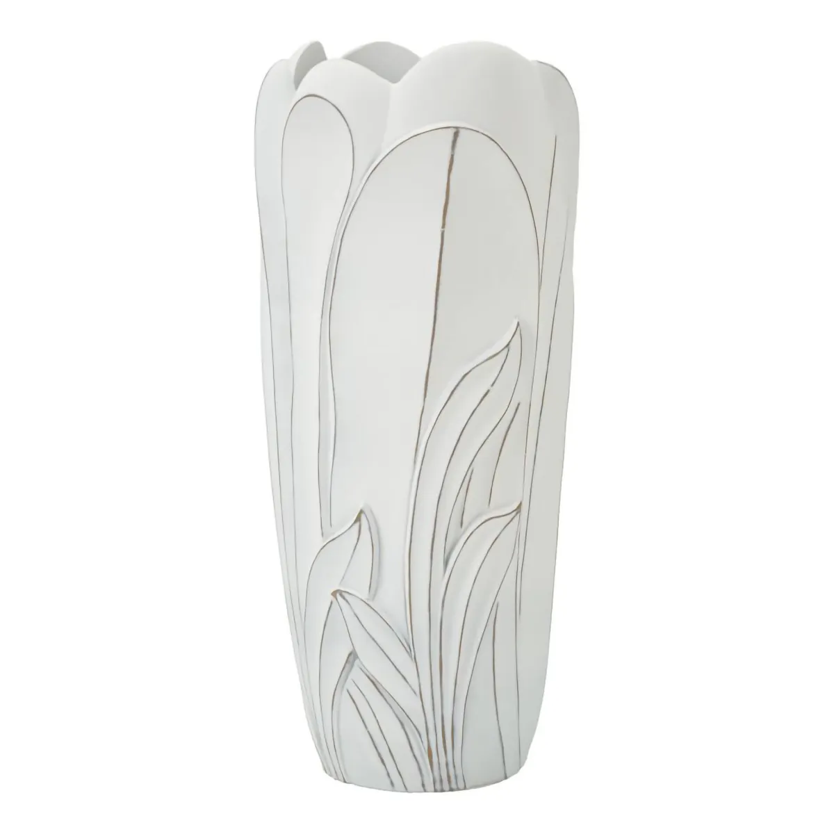 Oggettistica|Vasi > Dmora Vaso Brabbia, 31x31 h69 cm, Bianco