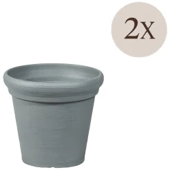 Vaso Grigio set 2 Vasi, Made in Italy - Townley