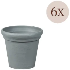 Vaso Grigio set 6 Vasi, Made in Italy - Townley