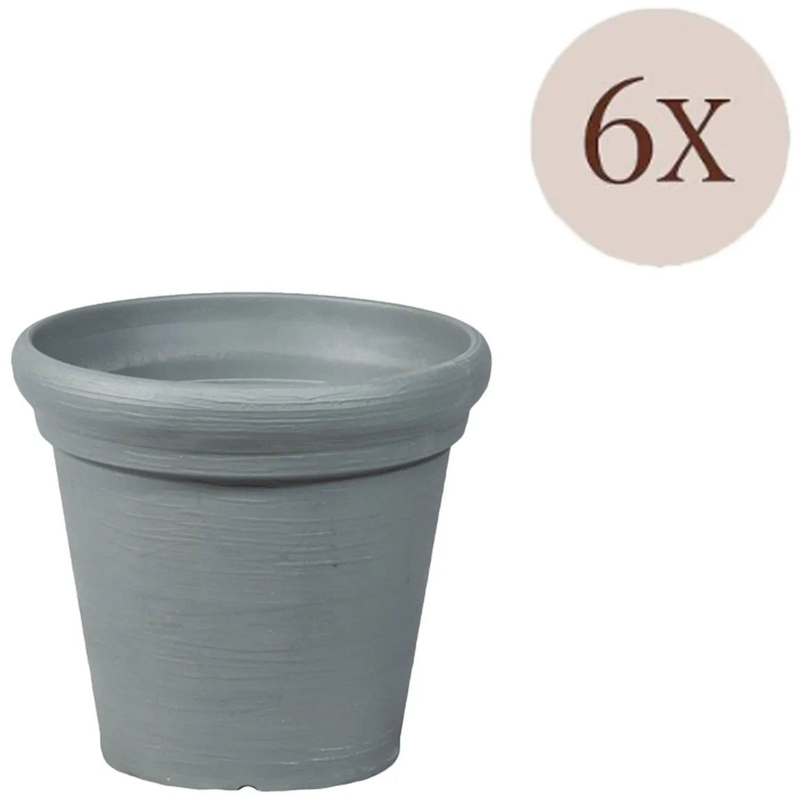 Vaso Grigio set 6 Vasi, Made in Italy - Townley