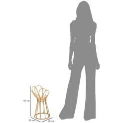 Oggettistica > Dmora Vaso Portavaso Finiture in Rattan Materiale Struttura in Plastica, Sfumatura Colore Struttura Rovere - Damonono Marrone Rovere