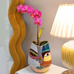 Vaso Multicolore Disegno Moderno Diametro 11 cm, - Basesaso