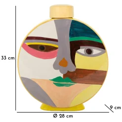 Vaso Multicolore Disegno Moderno Diametro 5 cm, - Basemo