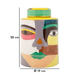 Vaso Multicolore Disegno Moderno Diametro 8 cm, - Basa