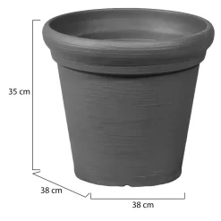 Vaso Nero Antracite set 4 Vasi, Made in Italy - Lou