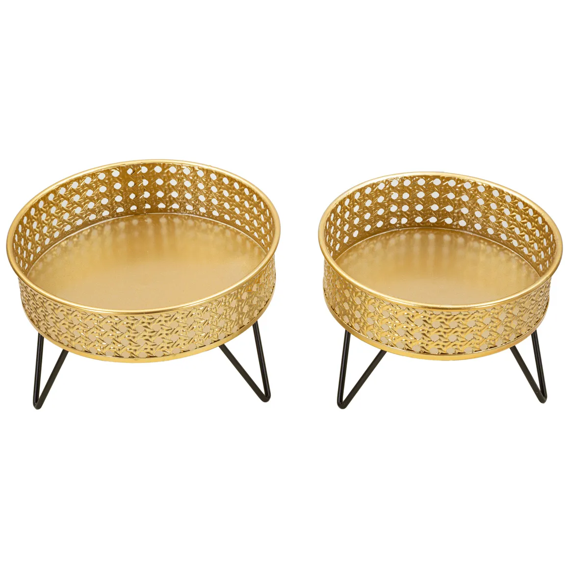 Vaso oro Nero set 2 Vasi, Portavasi Rimovibili Colore Struttura Nero, - BarHar