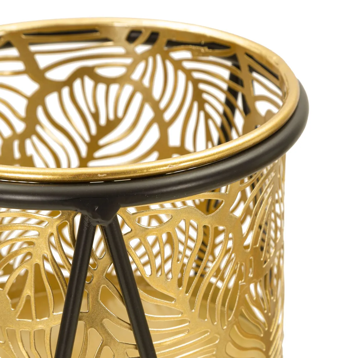 Vaso oro Nero set 2 Vasi, Portavasi Rimovibili Colore Struttura Nero, - ElTocu