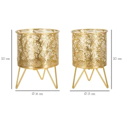 Oggettistica > Dmora Vaso set 2 Vasi, Portavasi Rimovibili, - Ranya Oro